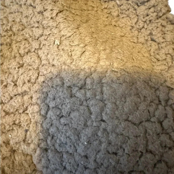 Brown Sherpa Zaful teddy Cropped pullover Size M 3/4 zip sweater womens crop top - Picture 5 of 6